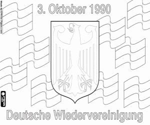 The day of German unity coloring page