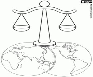 Day of the International Justice coloring page