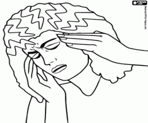 Day against migraine coloring page