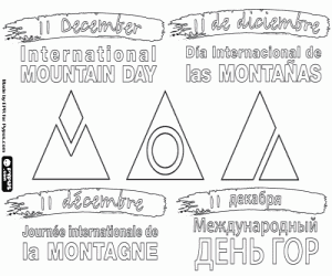 The day of the mountains coloring page