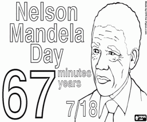 Day of Nelson Mandela coloring page