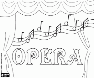 The day of the Opera coloring page