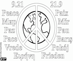 Day of Peace, September 21 coloring page