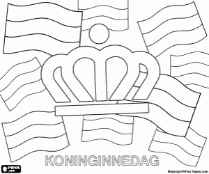 Day of the Queen in the Netherlands coloring page