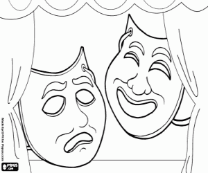 The day of theater coloring page