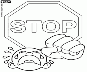 Day against violence to children coloring page