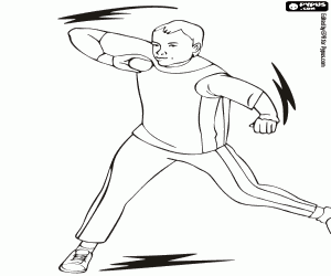 A decathlon has 3 throws disciplines coloring page