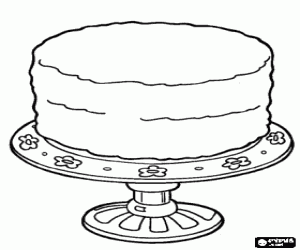 Decorate the birthday cake coloring page