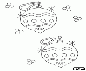 Decorated balls for Christmas tree coloring page