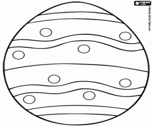 Decorated Easter egg coloring page