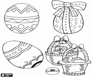 Decorations for Easter coloring page