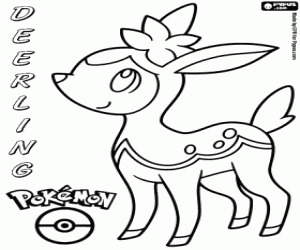 Deerling, Pokémon coloring page