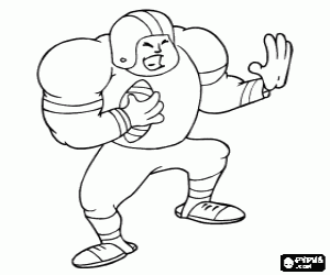 Defensive player, American football coloring page