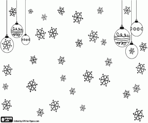 A delicate Christmas pattern coloring page