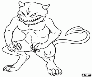 A demon coloring page