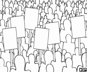 Demonstration for Social Justice coloring page