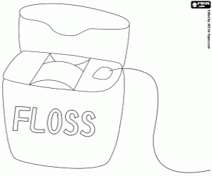 Dental floss coloring page