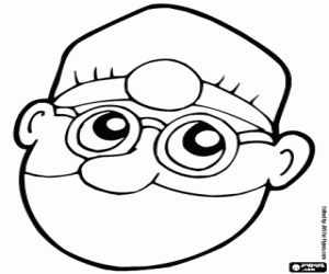 Dentist's face with the mask coloring page