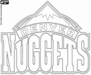 Denver Nuggets badge coloring page