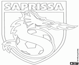 Deportivo Saprissa emblem coloring page
