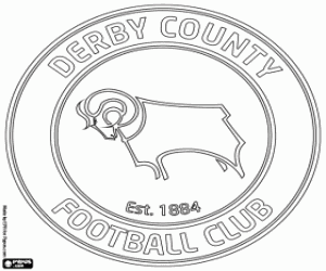 Derby County badge coloring page