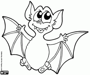 Desert bat coloring page