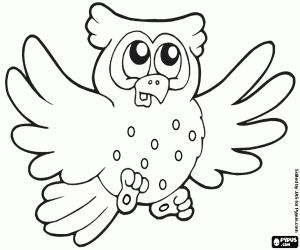 Desert owl coloring page