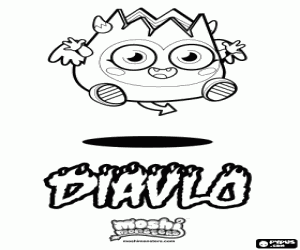 The devil of Moshi Monsters, Diavlo coloring page