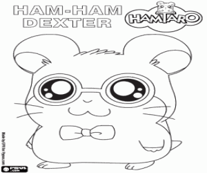 Dexter, the Ham-ham hamster coloring page