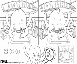 Differences in Pypus and the cinema coloring page