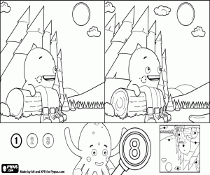 Differences: Pypus and nature coloring page