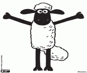 A different sheep Shaun coloring page
