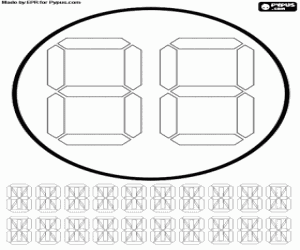 Digital birthday card coloring page