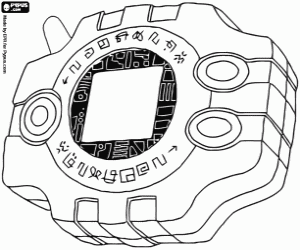 A Digivice of Digimon coloring page