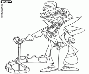 Dimitri Lousteau the iguana coloring page