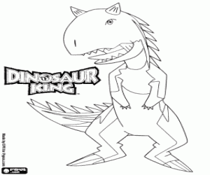 The dinosaur of Rex, Ace coloring page