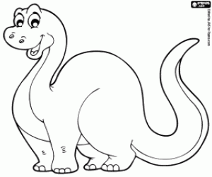 Dinosaur smiling coloring page
