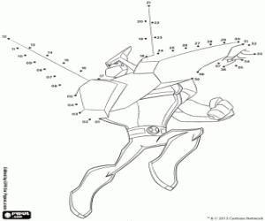 Discover Diamondhead, dot to dot coloring page