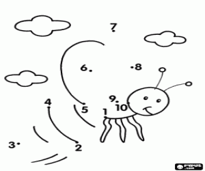 Discover a flying insect coloring page