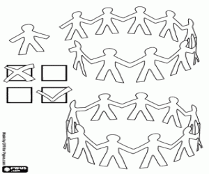 No to discrimination coloring page