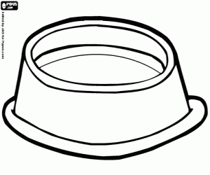 Dish for the cat coloring page