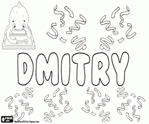 Dmitry, Russian name coloring page