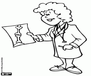 Doctor of Traumatology and orthopedics coloring page