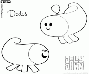 The Dodos from JellyJamm coloring page