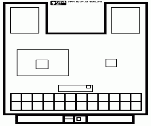 Dog face, geometric mask coloring page