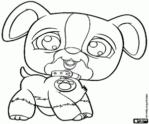 A dog of Littlest Pet Shop coloring page