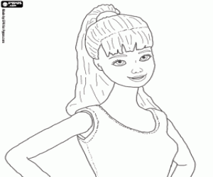 The doll Barbie coloring page