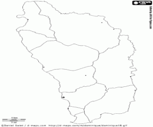 Dominica map coloring page