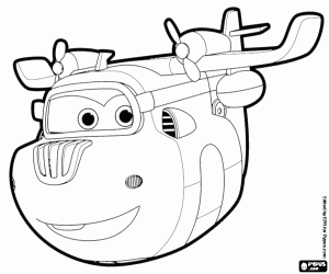 Donnie in his airplane shape coloring page