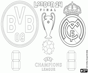 Dortmund-Madrid, final 2023-2024 coloring page